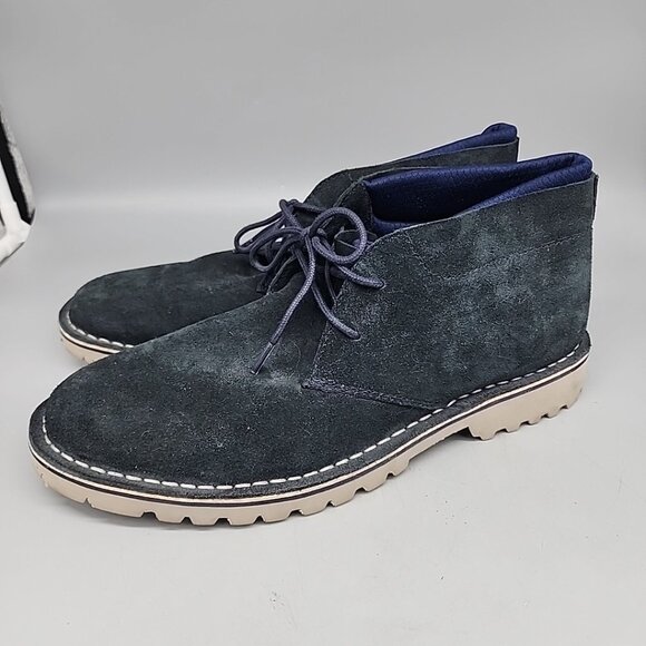 Reaction Kenneth Cole Abie Desert Boots Mens 11  Charcoal Gray Lace Up - Picture 1 of 7